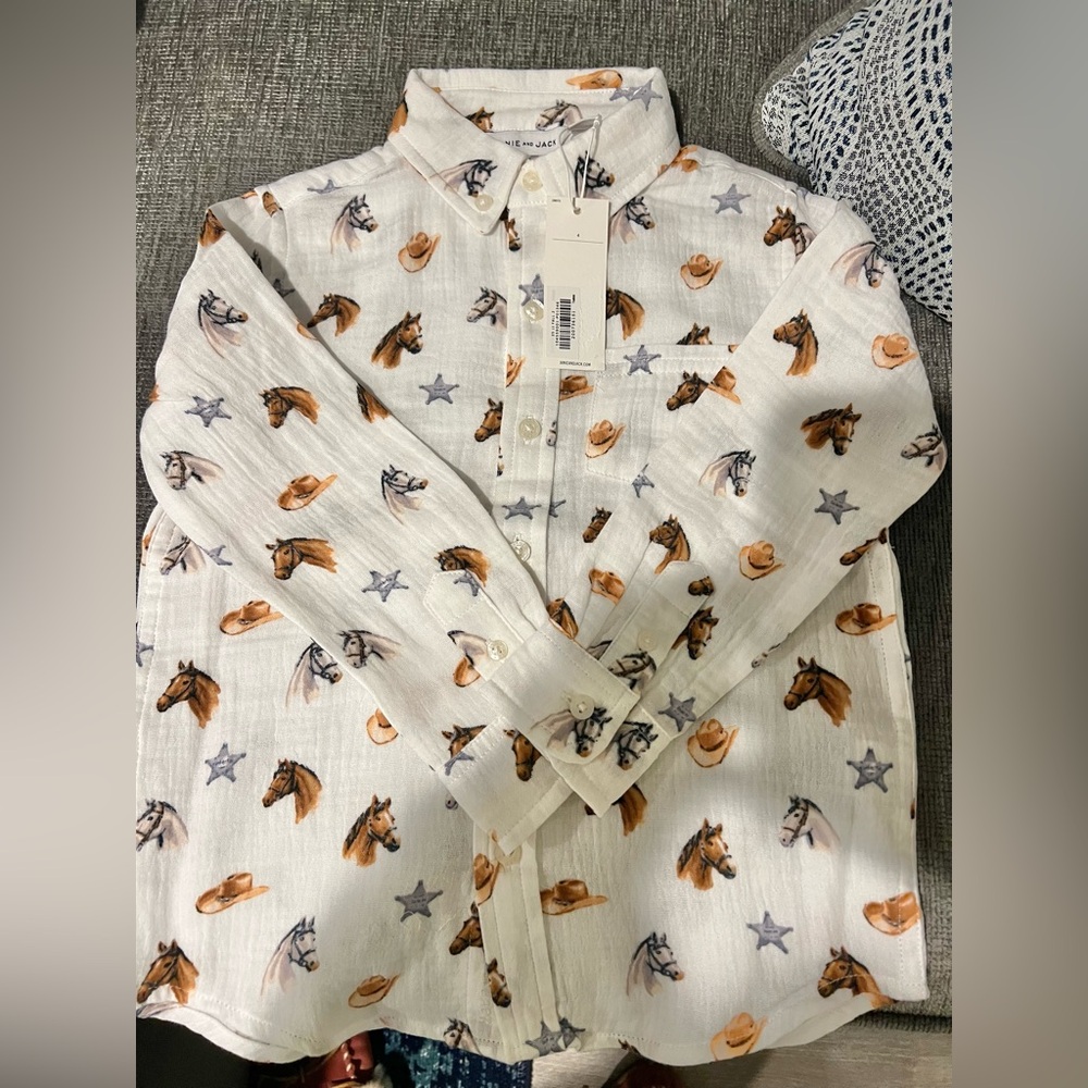 Janie and Jack button down 4T NWT